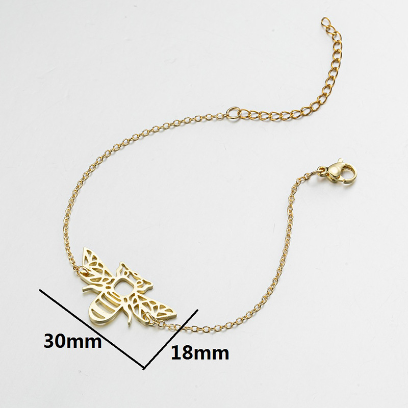 Animal Pattern PVD Coated 18K Gold Real Gold Plated Animal 201 Stainless Steel Cute Waterproof Non Tarnish 201 Stainless Steel Bracelets