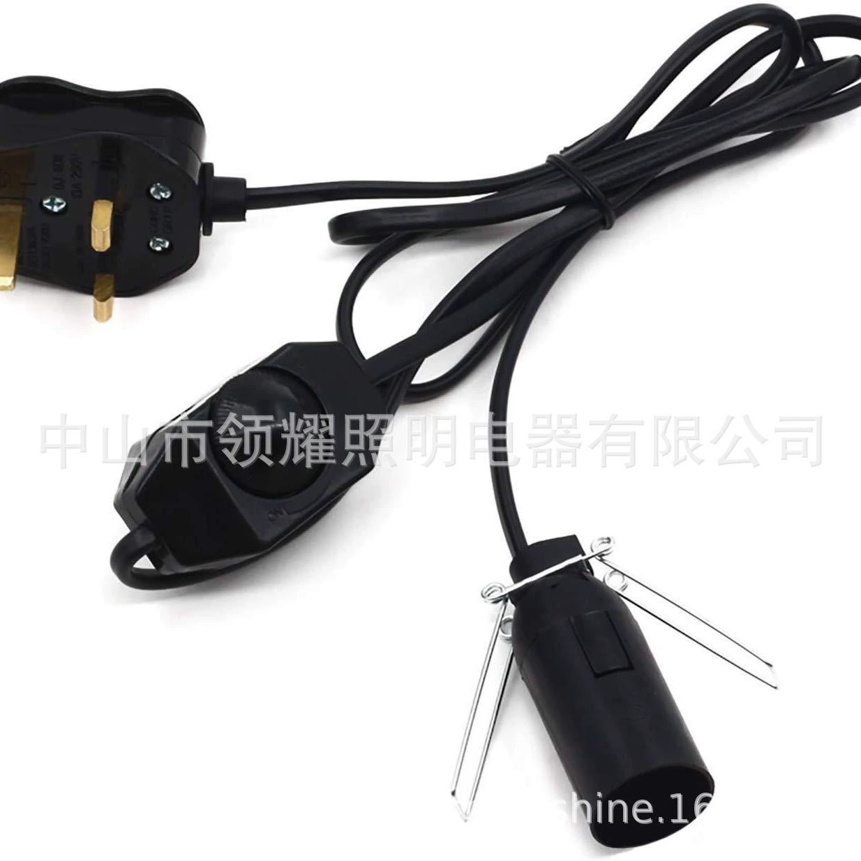 Британский стандарт E14 Гималайская соляная световая линия Сертифицированная BS Британская медная вилка с ручкой переключателя Комбинация световой линии E14