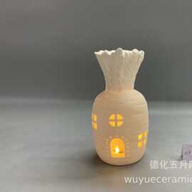 2025跨境新款复活节装饰陶瓷胡萝卜发光摆件大小号胡萝卜装饰