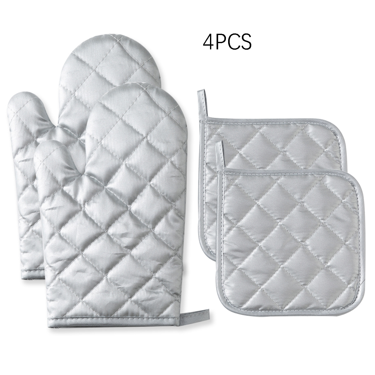 En stock al por mayor del hogar guantes de horno engrosada aislamiento térmico guantes de horno microondas utensilios de cocina para hornear traje resistente a altas temperaturas