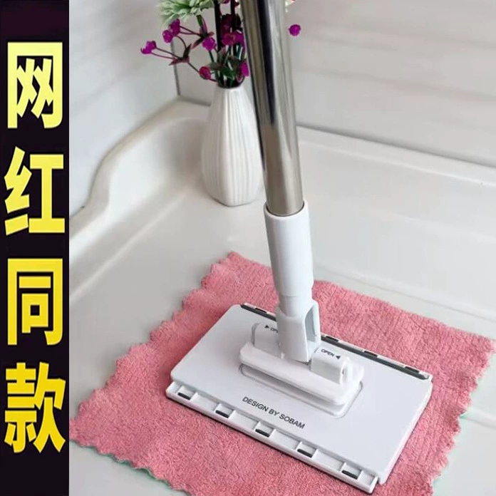 Швабра для полотенец для лица, ленивая швабра без помощи рук, двойного назначения для сухой и влажной уборки, большая бытовая тканевая швабра, популярная в Интернете.