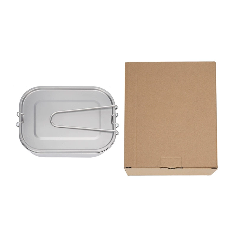Square folding lunch box, travel equipment for camping for elementary school students