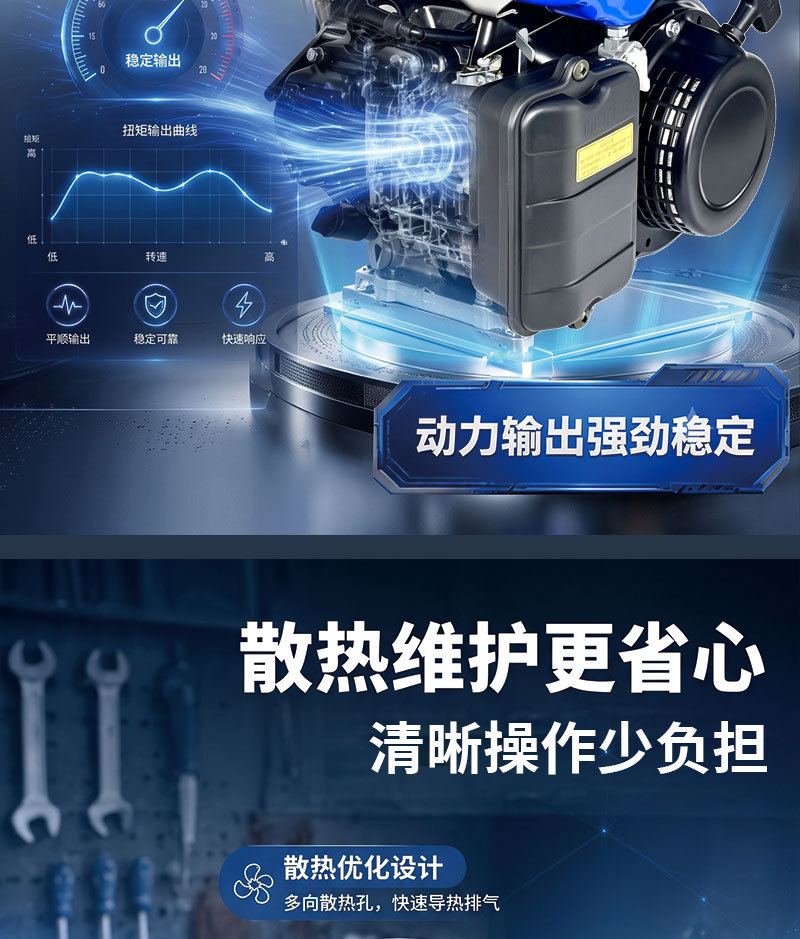 Small gasoline engine grinder, rail transport vehicle, rice transplanter, 175F 6 horsepower gasoline engine