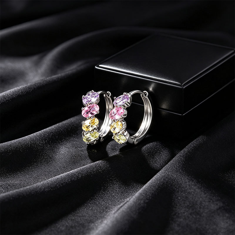 Xuping joyería estilo de moda europea y americana aretes exagerados doble fila brillante aretes de aretes de arroz de arroz pendientes de arroz transfronterizos aretes al por mayor