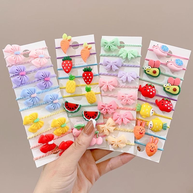 Cuerda del lazo del pelo del bebé tocado de los niños banda de pelo del pulgar cuerda del pelo del bebé niña no duele el pelo banda de goma accesorios para el cabello Niña