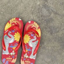 泰国原装进口男女同款情侣亲子沙滩夹脚休闲平底拖鞋大象印花软底