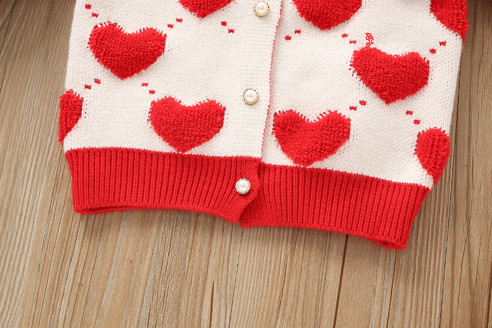 480g Weight Kids Clothing Sets Children's Clothing Type Long Sleeve Sleeve Length Polyacrylonitrile Fiber Fabric Type Skirt Sets Sets Type 2 Pieces Set Quantity Holiday, Daily, Selfie Occasion Round Neck Neckline Regular Fit Fit Type Heart Shape Pattern Winter, Spring, Autumn Season Girl'S Gender Casual, Elegant, Cute Style Casual Elegant Cute Heart Shape Polyacrylonitrile Fiber Girls Clothing Sets 7