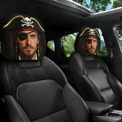 Cross-Border Hot-Selling Universal Cover, Universal seat cover - pirate-character-print-double-sided-printing-2-pack