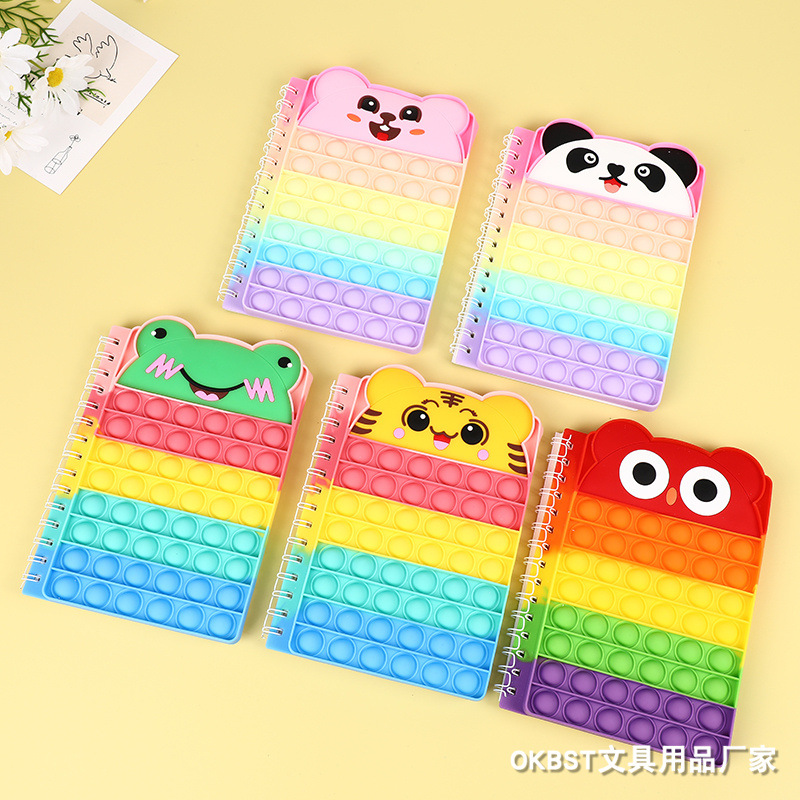 Transfronterizo nuevo asesino de ratas pionero papelería suministros escolares Escuela Primaria estudiante de silicona cuaderno burbuja de descompresión burbuja cuaderno