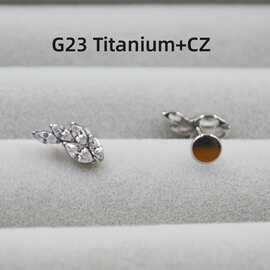 G23钛合金16G穿刺穿孔饰品皇冠唇钉唇环人中钉耳蜗钉耳骨钉现货