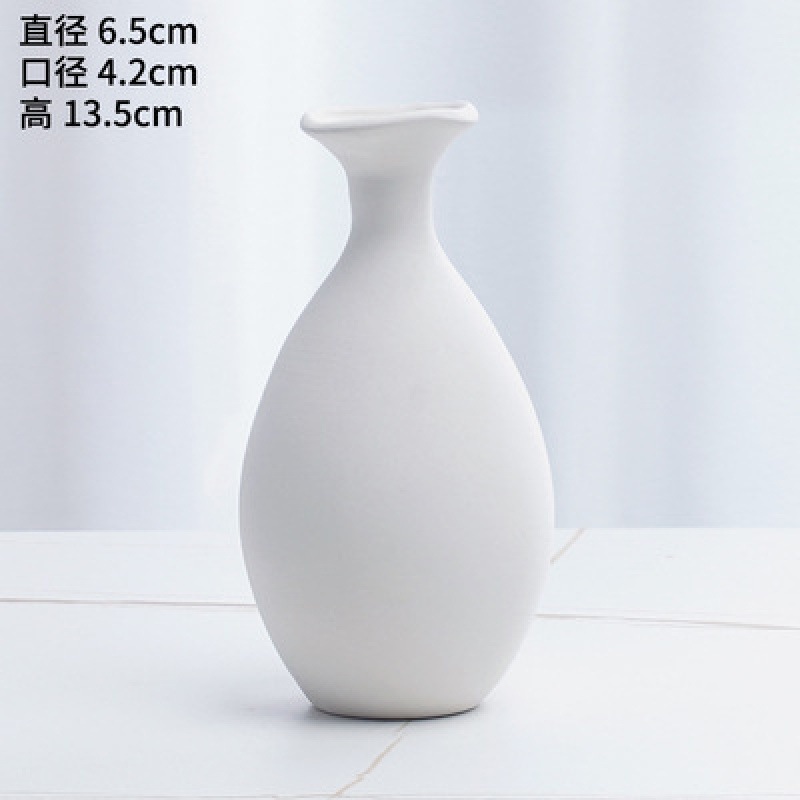 Material en blanco Arte para padres e hijos Cerámica de bricolaje no quemada Pintura hecha a mano Yeso hecho de jarrón blanco para niños pequeños