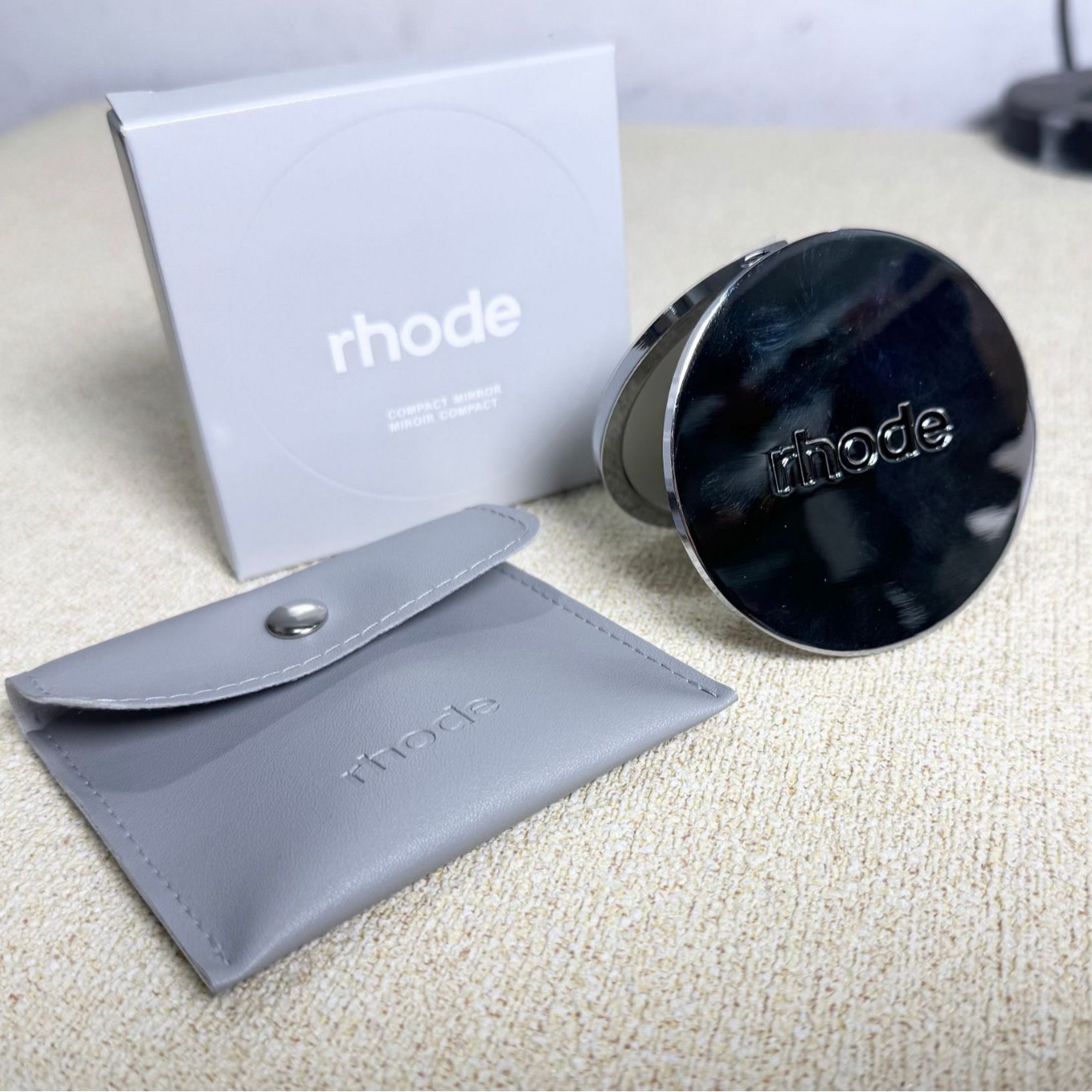 Hayley espejo nuevo Rhode espejo de maquillaje de acero inoxidable galvanizado espejo portátil espejo de maquillaje de moda de chicas