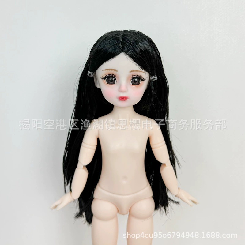 [Школьный цветок макияж] 30 см 6 точек, BJD тело голая кукла 20 суставов 3D настоящие глаза, нэфане кукла девочка игрушки
