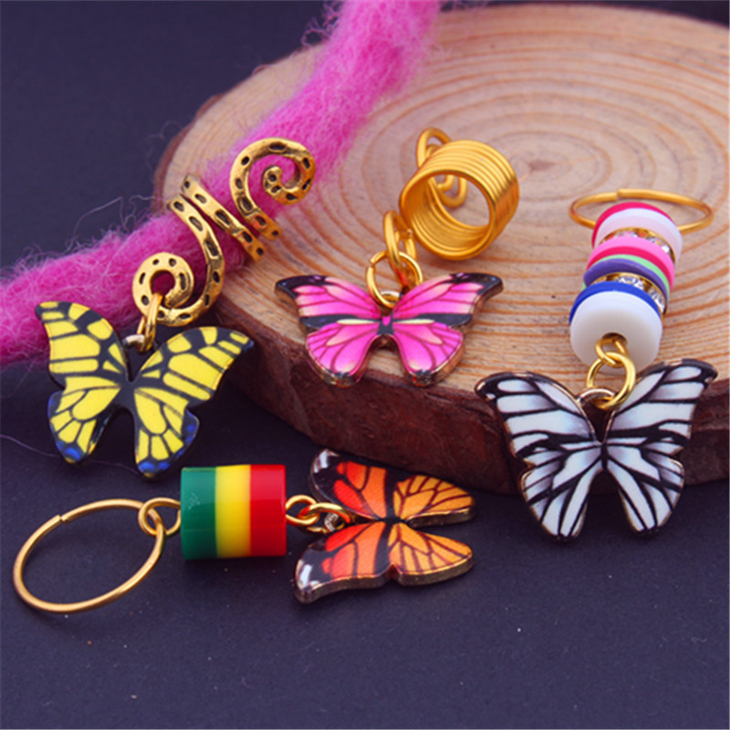 Girl's Headwear Hairpin Hair Buckle Hair Braid Accessories Alloy Vintage Petal Pendant Handmade DIY Hair Accessories