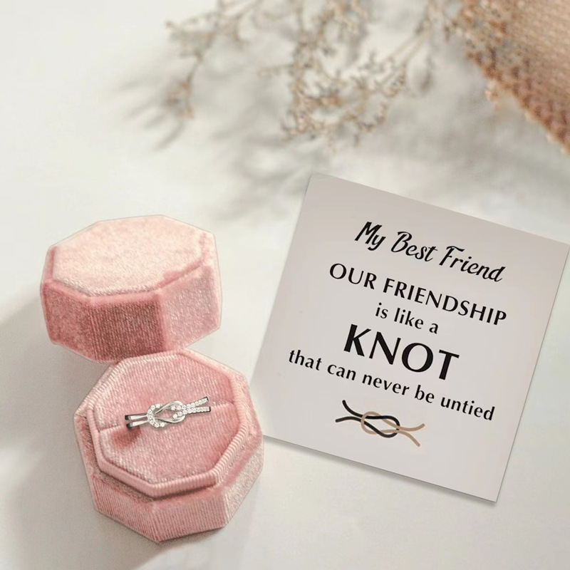 Simple Style Knot Sterling Silver Plating Artificial Diamond Rings