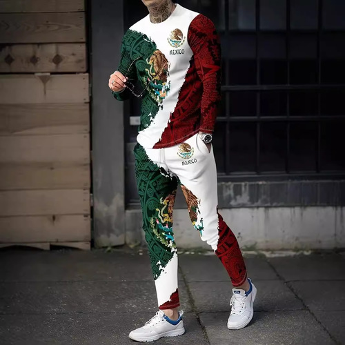 TUME Bestselling - Amazon 3D Digital Printing Loose Casual Gentle Men's Long-Sleeve Long Pants