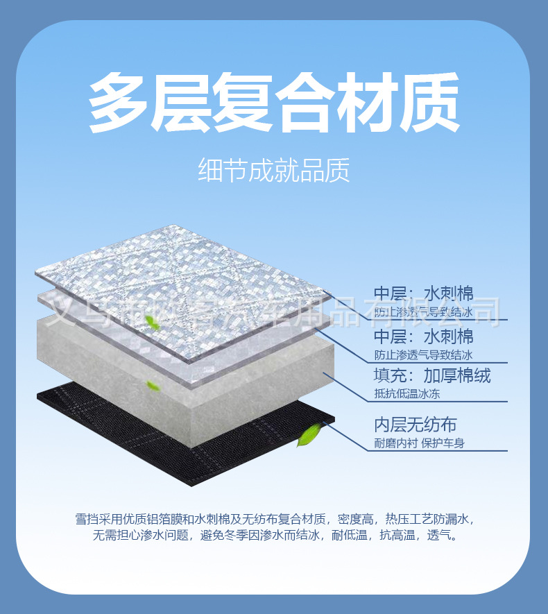 Suitable for Car Snow Cover, Winter Thickened Front Windshield Cover, Universal Car Cover, Winter Protection, Thickened Car Cover