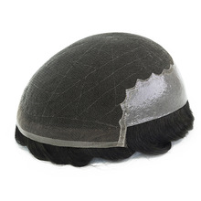 男士真人假发发片发块头套  跨境 外贸TOUPEE  瑞士进口Q6 青岛厂