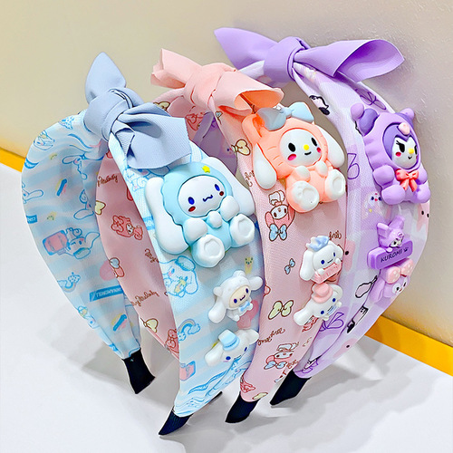Sanrio children's hairband Korean version new baby cute hairband little girl face wash bundle hair pressure hair headband hair accessories