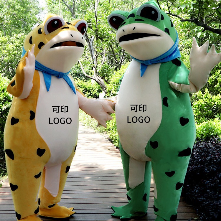 现货充气青蛙卡通人偶服装蛤蟆精抖音同款金蟾青蛙充气服儿童六一