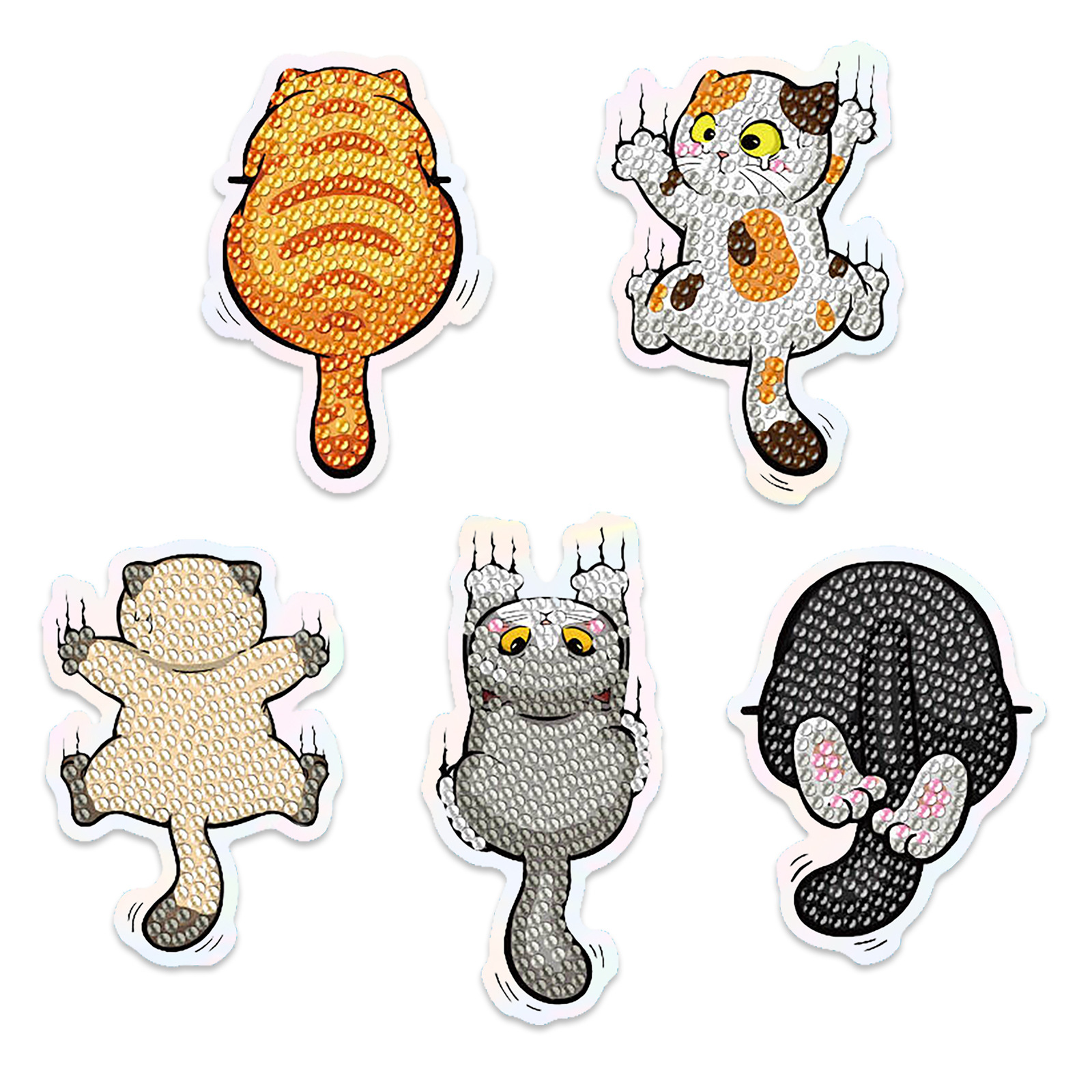 Ventas transfronterizas mejores pinturas de diamantes hechas a mano artesanías de dibujos animados animales suaves pegatinas magnéticas multi-pieza pegatinas de refrigerador de cocina