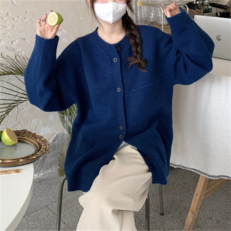 2025 otoño y invierno nuevo suéter casual suéter de viento abrigo de mujer de tamaño grande cuello redondo blando camiseta de punto glutinosa image 10