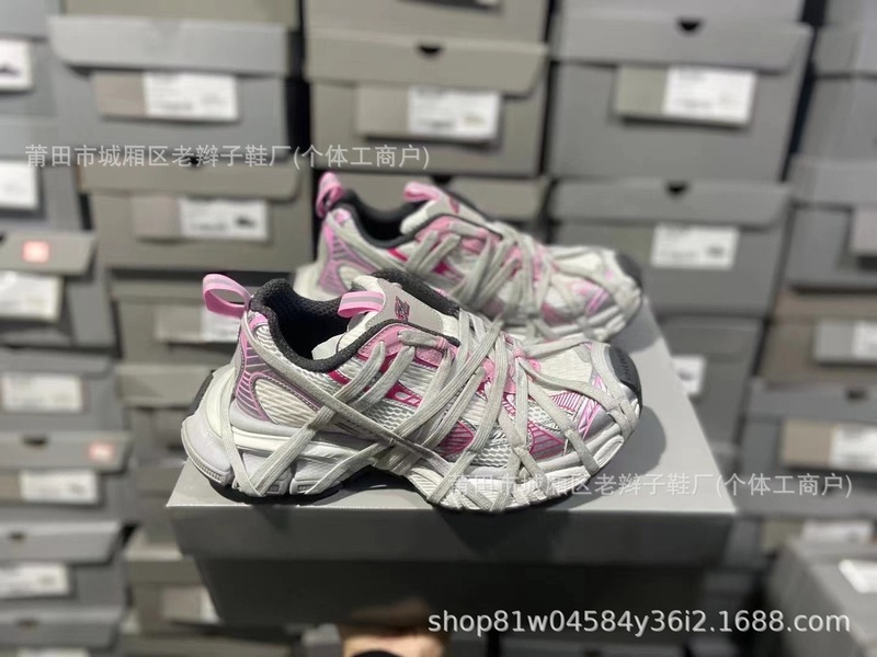 ブランドスポーツシューズパリ3XLスパイダーストラップダメージ加工スポーツシューズ純オリジナル厚底シューズ|undefined