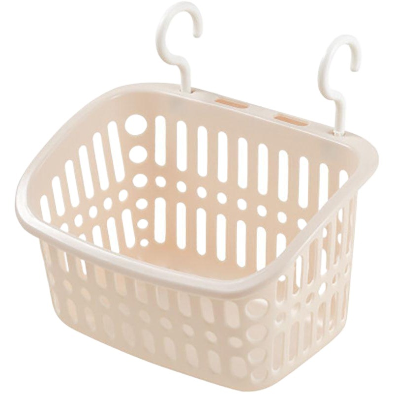 Cesta de almacenamiento colgante baño con gancho cesta de almacenamiento de baño cesta pequeña cesta de almacenamiento de artículos diversos cesta de plástico al por mayor