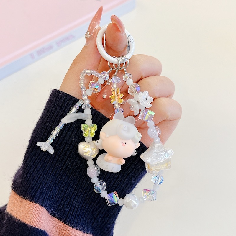 Genuine Lilith linda pintura al óleo estrella nueva aleación cristal resina linda cadena de teléfono móvil bolso colgante de teléfono móvil