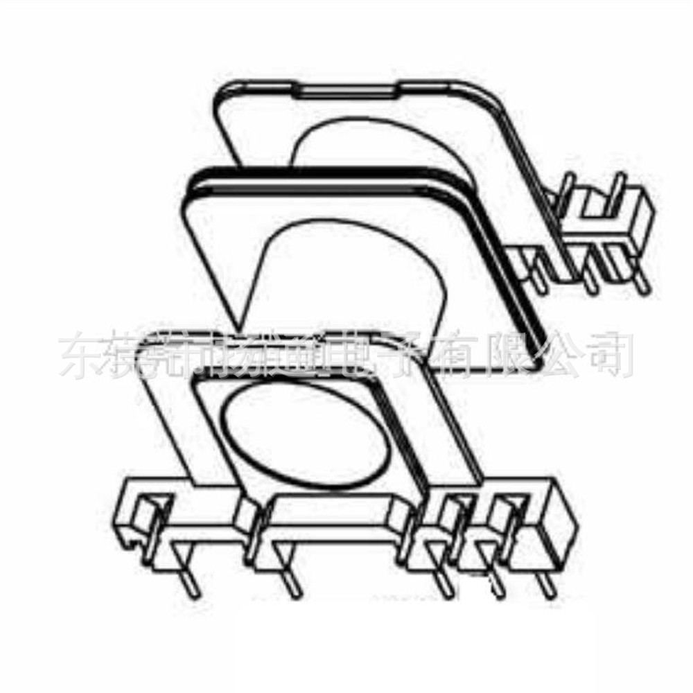 ER42双槽骨架带外壳ER42变压器骨架电木骨架  4201-1东南亚变压器