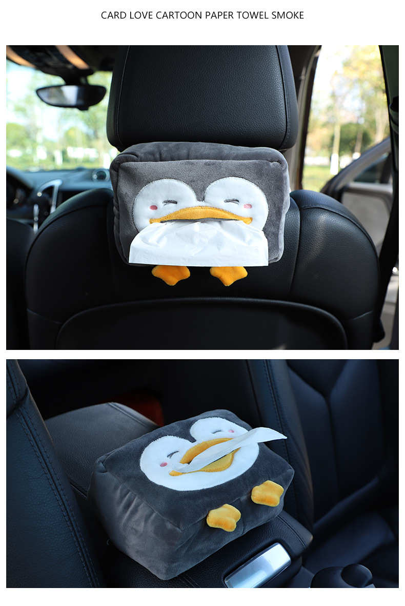 Blue Rain Car Tissue Box Car Cute Car Seat Back Hanging Armrest Box Tissue Box Creative Tissue Hanging Bag