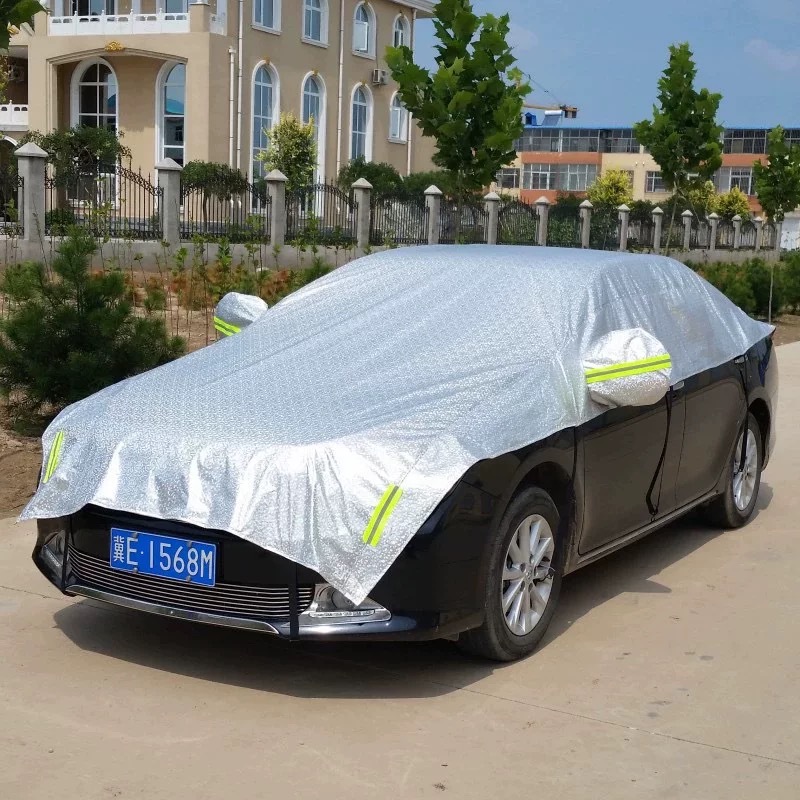 Car Cover, Large Half Cover, Heat Insulation, Sunshade, Winter Thickened Half Cover, Car Cover, Outer Cover, Protective Cover, Sedan Aluminum Film