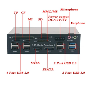 5.25 -INCH Light Drive Панель USB3.0 Гарнитура+ESATA+ЖК -экран Дисплей 20PIN USB3.0 Оптический диск компьютера