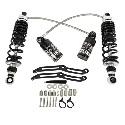 Suitable for Harley-Davidson Road Glide, Road King, and Road Glide Modified Rear Shock Absorbers Ohlins Small Gold Bottle Nitrogen Rear Shock Absorbers (damping system)