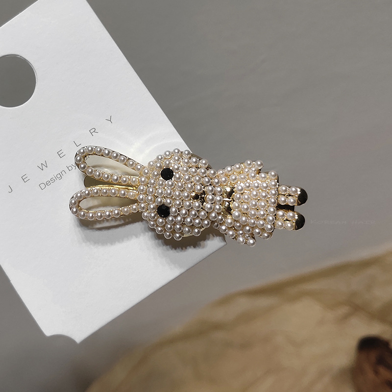 Pearl Metal Rabbit Hair Clip display picture 6