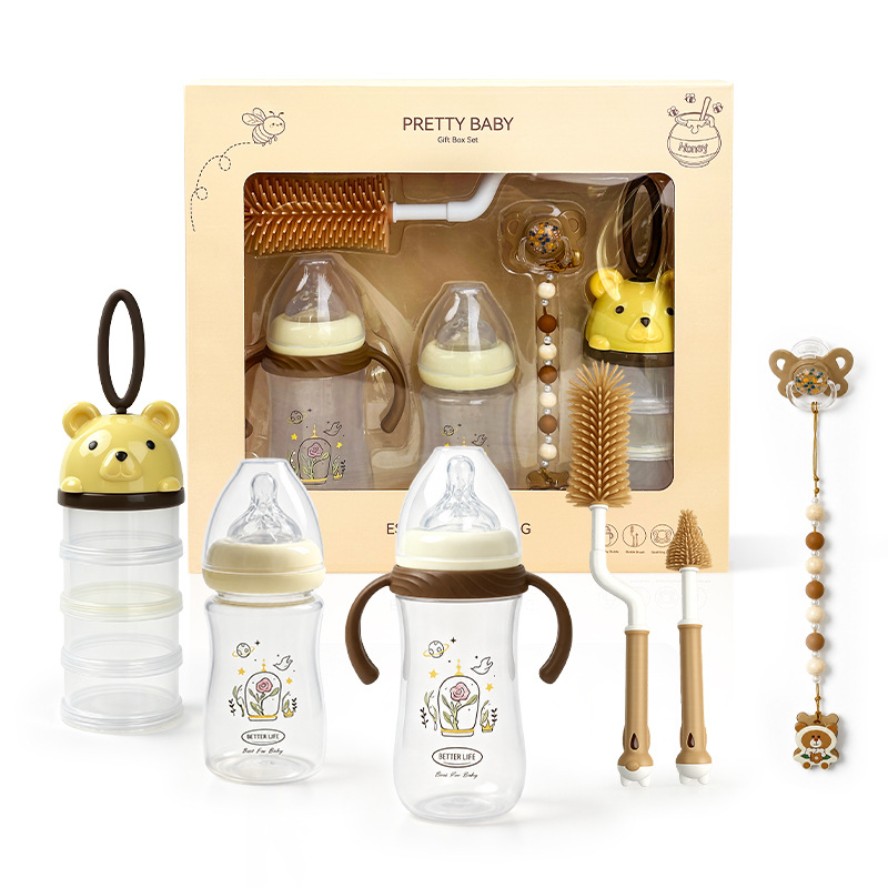 Set de Regalo de Biberones para Bebé de Plástico PP con Mango Portátil para Bebés image 11