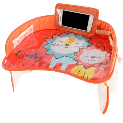 Car table board, Child Safety Seat Tray - dinner-plate-orange-lion