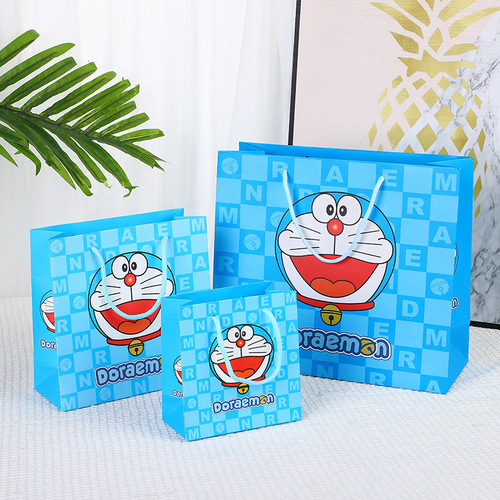 Cartoon June 1st Children's Day Gift Bag KT Cat Handbag Doraemon Birthday Kindergarten Gift Wrapping Paper Bag