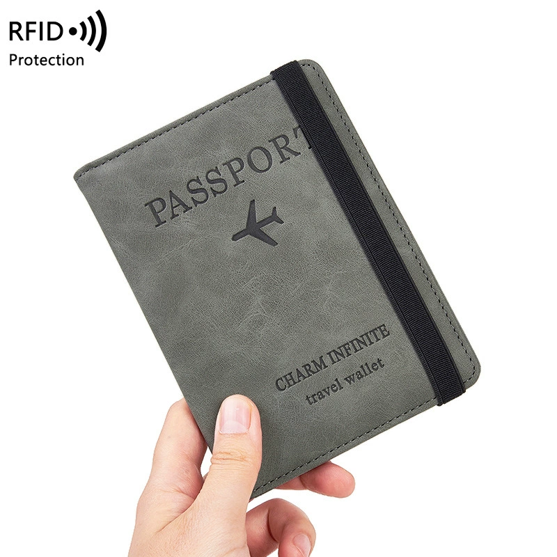 Паспортный держатель RFID, дорожная папка, антиукрасть multifunctional паспортный кошелёк