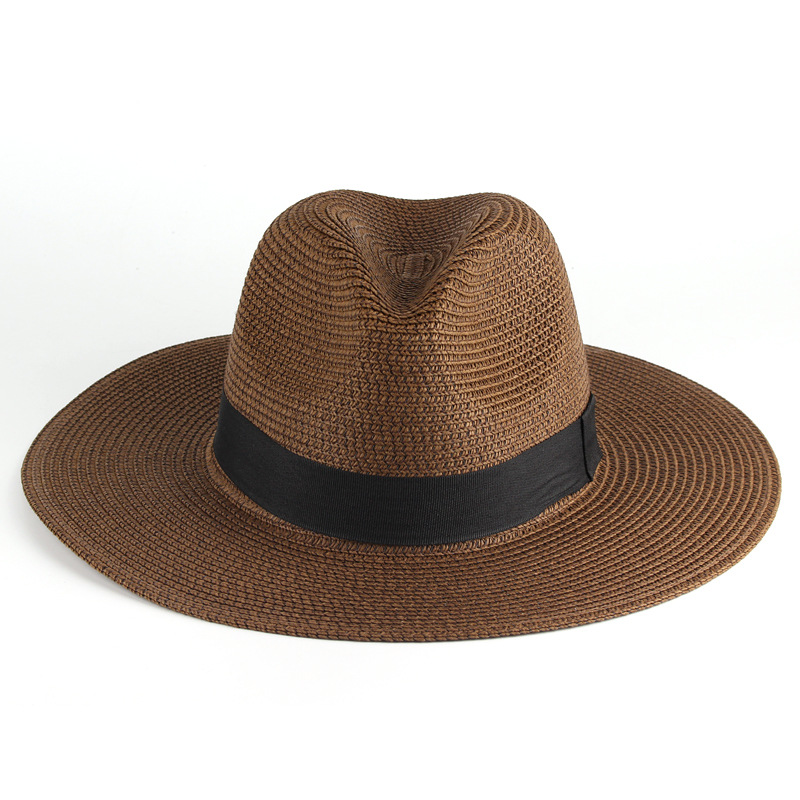 Nuevo sombrero de paja neutral a prueba de Sol para hombres y mujeres de verano de moda sombrero de paja a prueba de rayos UV a prueba de sol sombrero de Panamá al por mayor