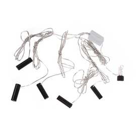 1套 颜色：图片色 材质：塑料 欧规 AC220V LED空电池灯串 一拖五