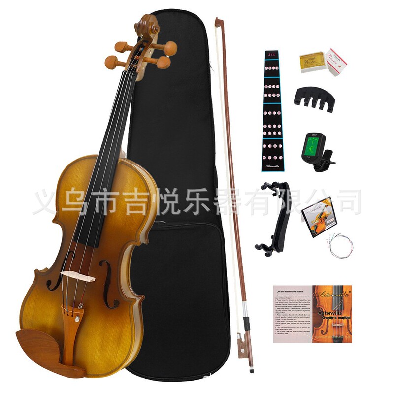 Astonvilla Solid Wood Violin Beginner Student Practice Grade Examination Violin Spruce Panel Matte Violin