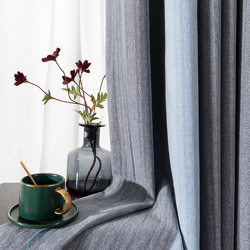 Thickened Schnaust Cashmere Simple Seamless Stitching Curtains High Shaded Sun Curtain Samples Sample Version