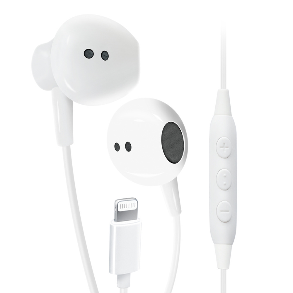 106059819@qq.com Auriculares intrauditivos con cable Sonido de alta calidad Certificado MFi Cancelación de ruido Lightning Compatible con envíos internacionales_voghion.com