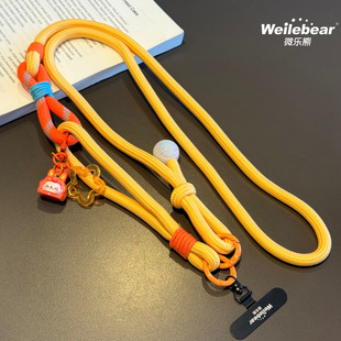 Cute Cartoon Multifunctional Mobile Phone Lanyard Hanging Neck Long Adjustable Crossbody Camera Strap Anti-Lost Portable Phone Rope