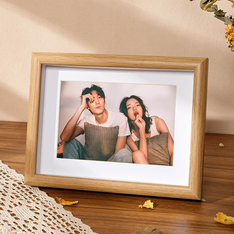 照片打印加相框洗照片做成相框空框摆台感6六寸7寸8寸定 制diy