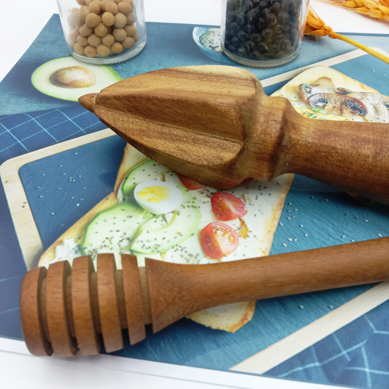 アカシアジューサー レモンジューサー キッチンツール 無垢材レモンコーン キッチンベーキング用品 無垢材絞り器|undefined