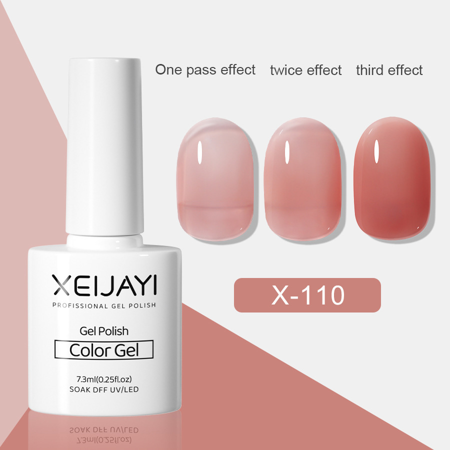 Nail Polish glue nude color ice transparent glue New Internet celebrity popular color jelly orange nail phototherapy glue for nail salon