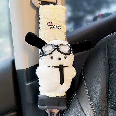 Seat belt shoulder pad – Seat Belt Shoulder Cover Cute - glasses-pacha-dog-puff-shoulder-protector-one
