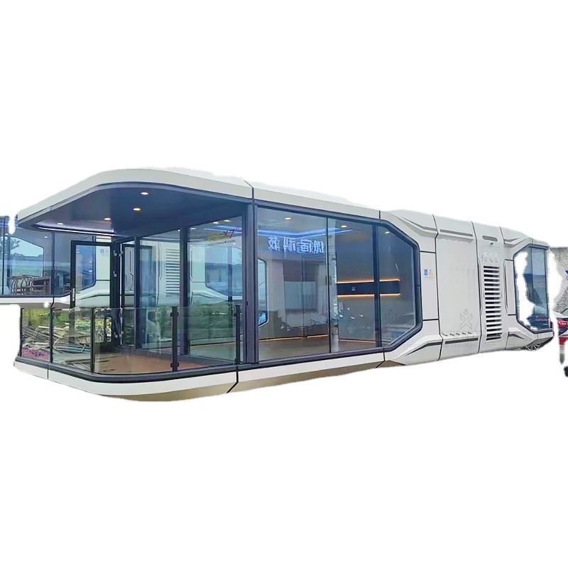 Gran estructura de aleación de aluminio de acero ligero hotel de lujo recorrido al aire libre camping B & B Baño de metal casa de vacaciones